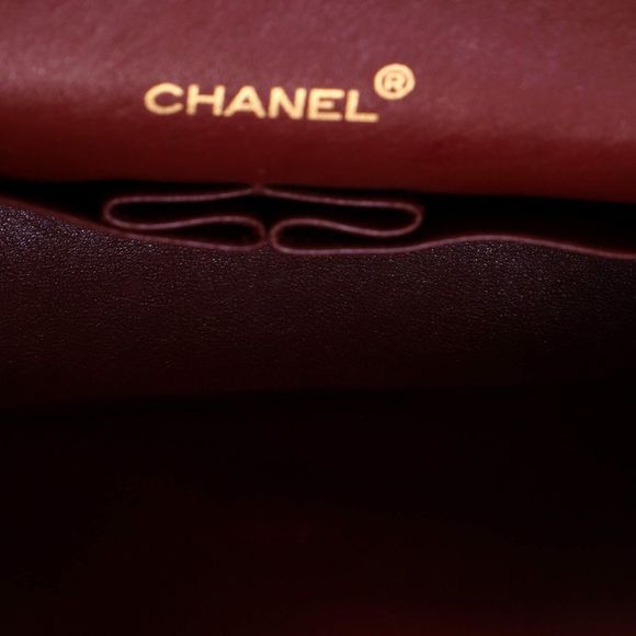 Chanel Vintage Classic Double Flap Bag Quilted Lambskin Medium Black - Picture 6 of 9